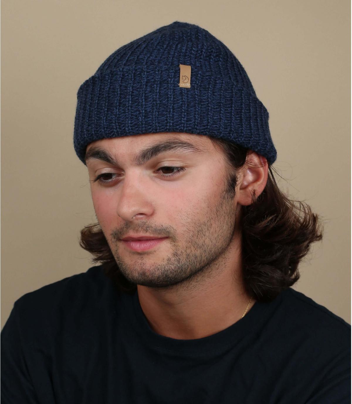 Navy oversized beanie Ovik navy